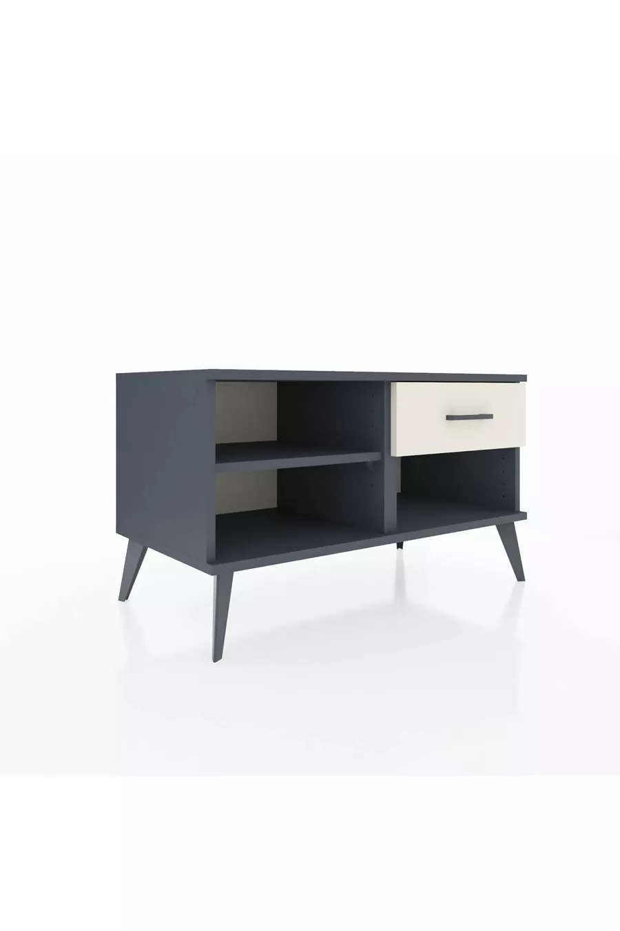 Hyperion Dressoir Enkel Plank Enkel Lade Antraciet-Antraciet/Marmer