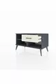Hyperion Dressoir Enkel Plank Enkel Lade Antraciet-Antraciet/Marmer