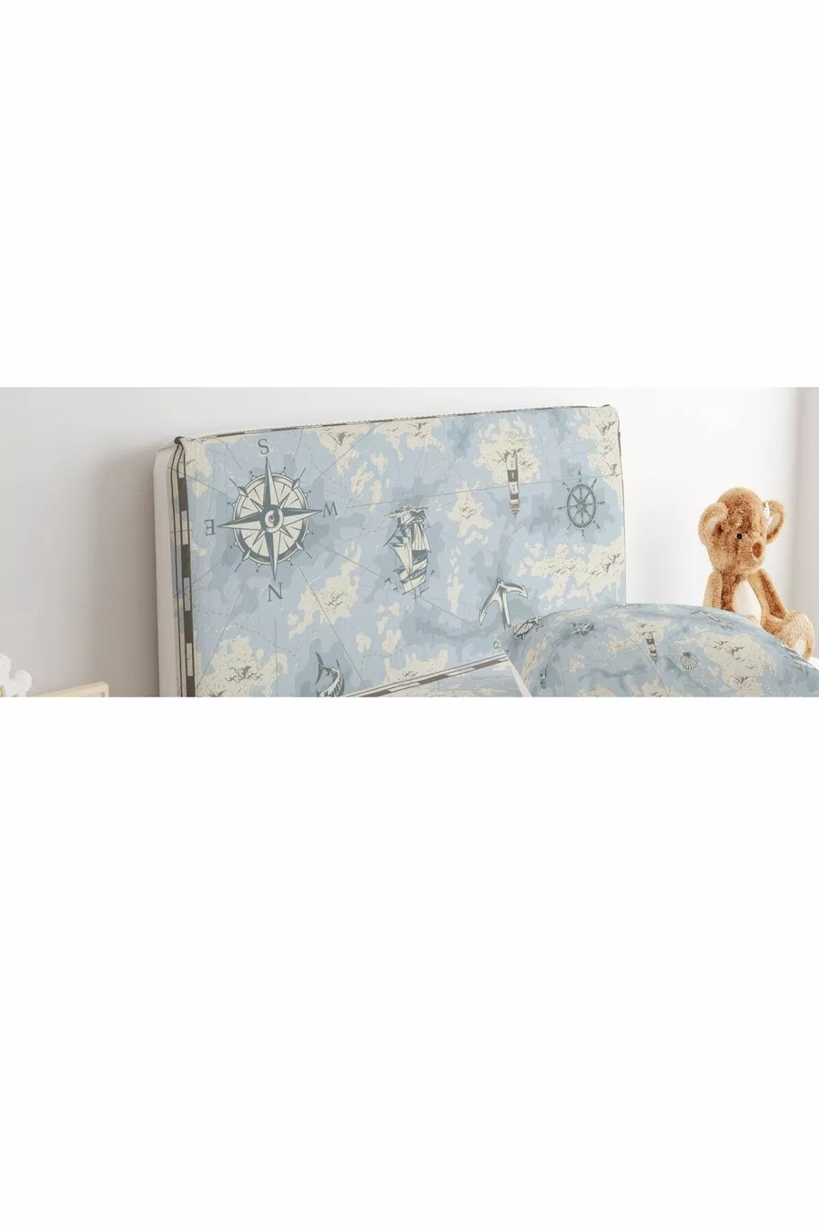 Bed Headboard Cover Compass Sea Ship