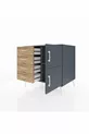 Kronos Dresser Single Shelf 4 Drawers 2 Doors Anthracite-Anthracite/Pine