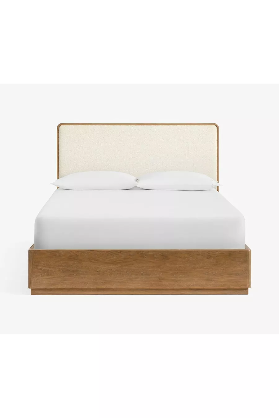 Lit avec cadre en bois massif Koana d'Izmir – Design moderne, taille Queen (cm), structure en bois massif durable
