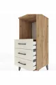 Hyperion Nightstand Single Shelf 3 Drawers Pine-Sandalwood