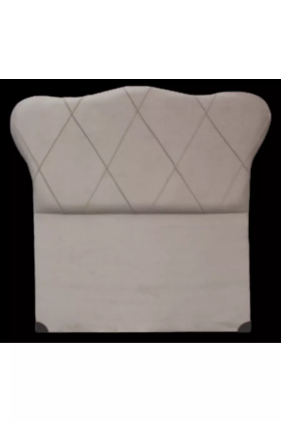 Testata Modello ALC GONDOL Cm Capitonné Baby Face Tessuto Rivestimento Crema Fatta a Mano