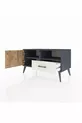 Commode Hyperion avec 2 étagères, 1 tiroir et 1 porte, Anthracite-Sapin/Pierre de lune