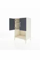 Commode Hyperion 2 étagères 2 portes Pierre de lune-Anthracite