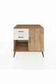 Kronos Dressoir Met Eén Plank, 2 Lades En Eén Deur, Dennen-Dennen/Marmer