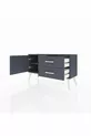 Commode Arges avec une seule étagère, 2 tiroirs et une porte, Anthracite-Anthracite