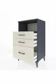 Commode Hyperion à une étagère et 3 tiroirs, anthracite-ardoise