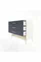 Commode Hyperion 3 tiroirs Pierre de lune-Anthracite