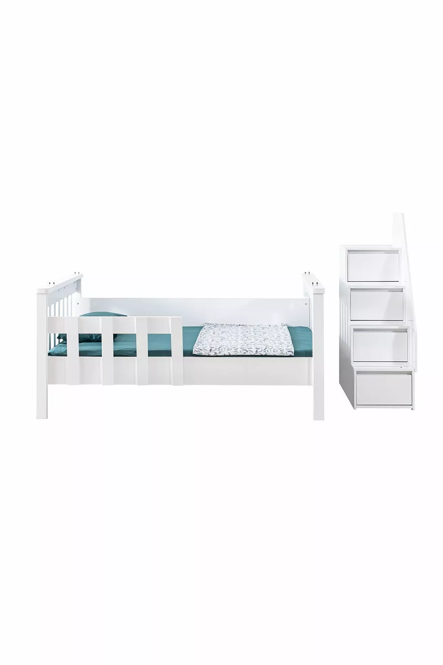 Bunk Bed, Diva MDF Profile Detachable Bunk Bed - White