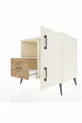 Kronos Dresser 2 Shelves, Single Drawer, 2 Doors, Moonstone-Moonstone/Pine