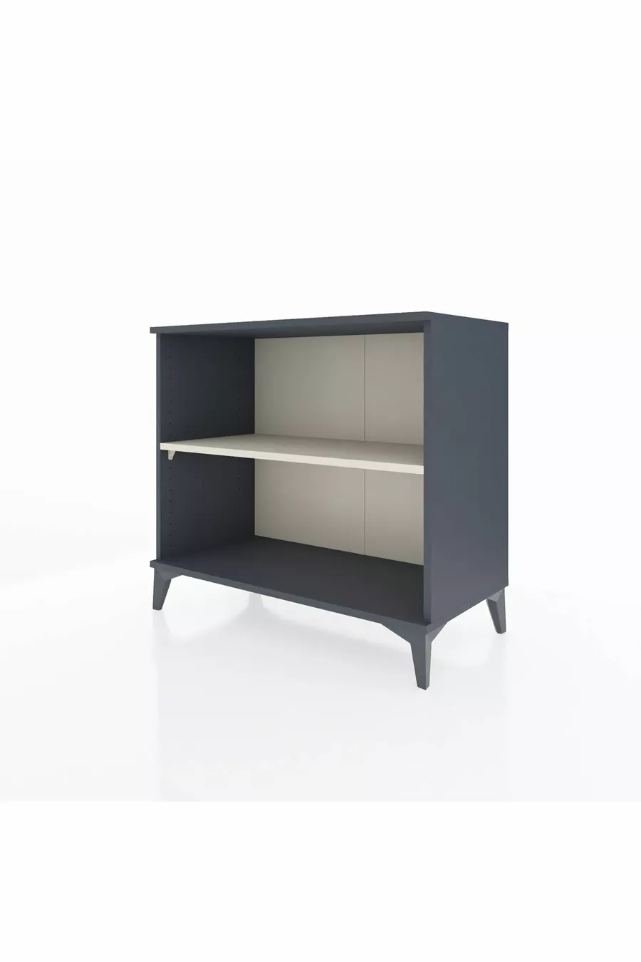 Commode Hyperion à une seule étagère Anthracite-Pierre de lune