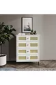 Commode Blanche Moonlight 4 Tiroirs avec Détails de Dessus