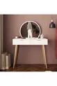 Table de maquillage Lucy – Blanc | Avec miroir, organisateur de bijoux, design élégant