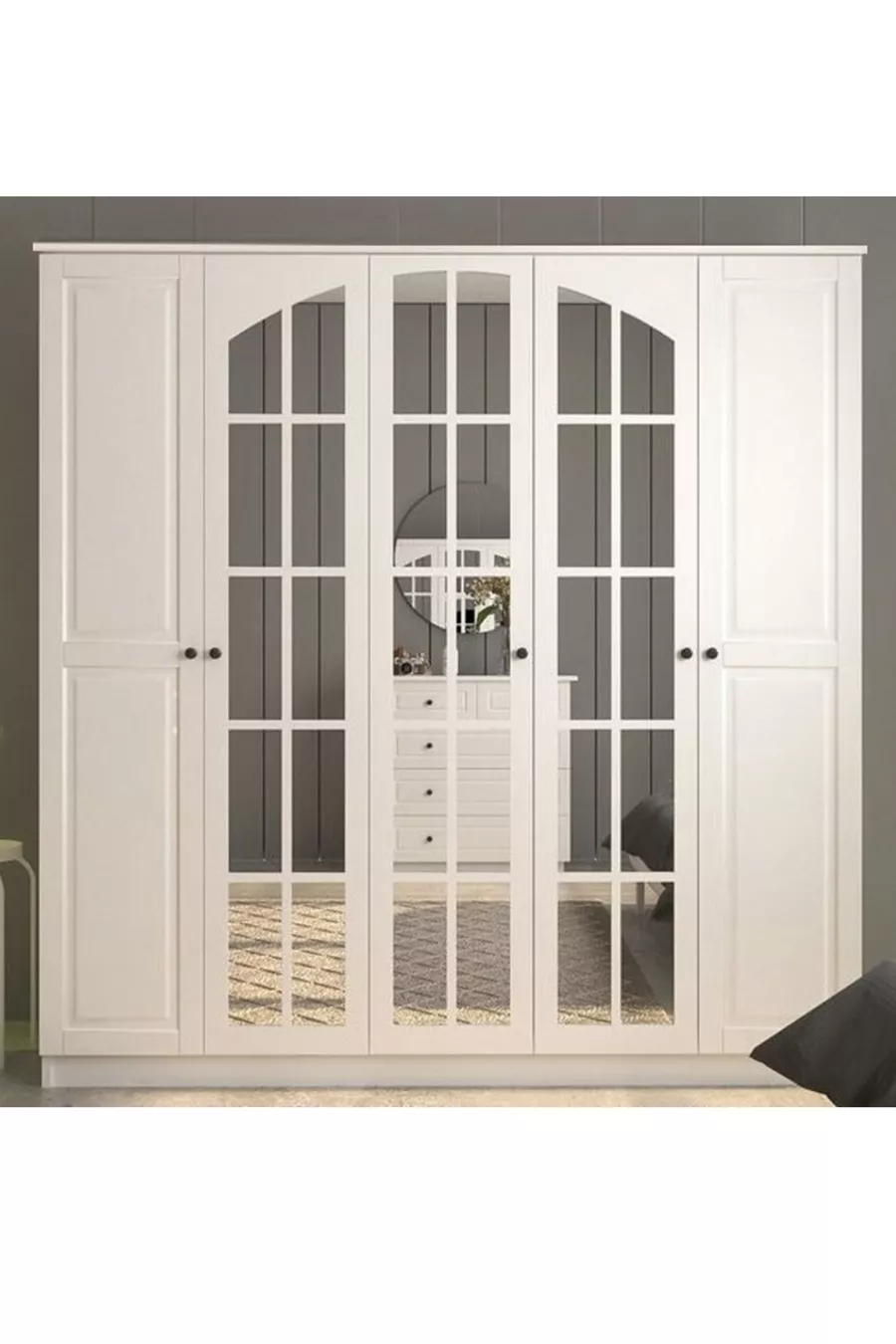 Armoire Beyza Country à 5 portes