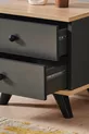 Table de chevet Inci 2 tiroirs anthracite cm