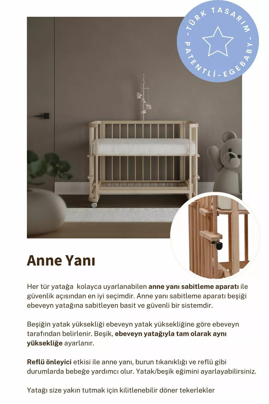Set di Culla in Legno Naturale (BL) X - lettino, letto, parco giochi, letto Montessori Junior