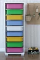 Toy Cabinet with 9 Baskets Multi-Purpose Cabinet - Colorful