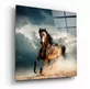 Peinture sur verre de cheval au galop