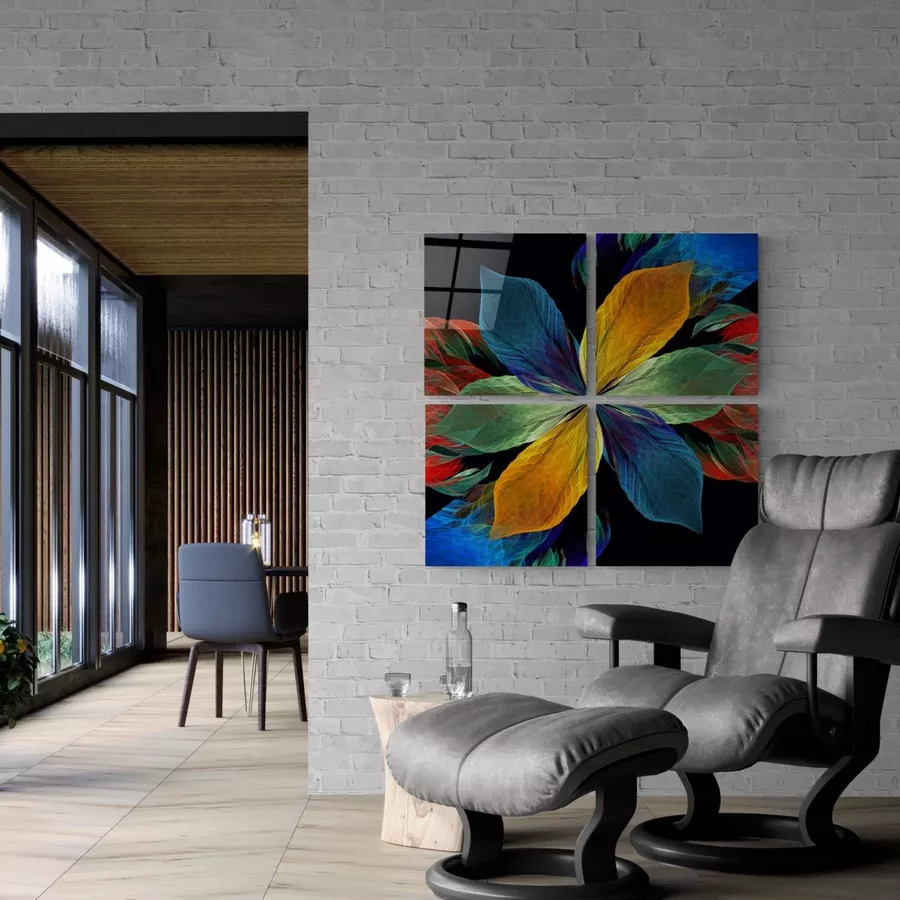 Peinture sur verre Quadro Fleur de Fortune