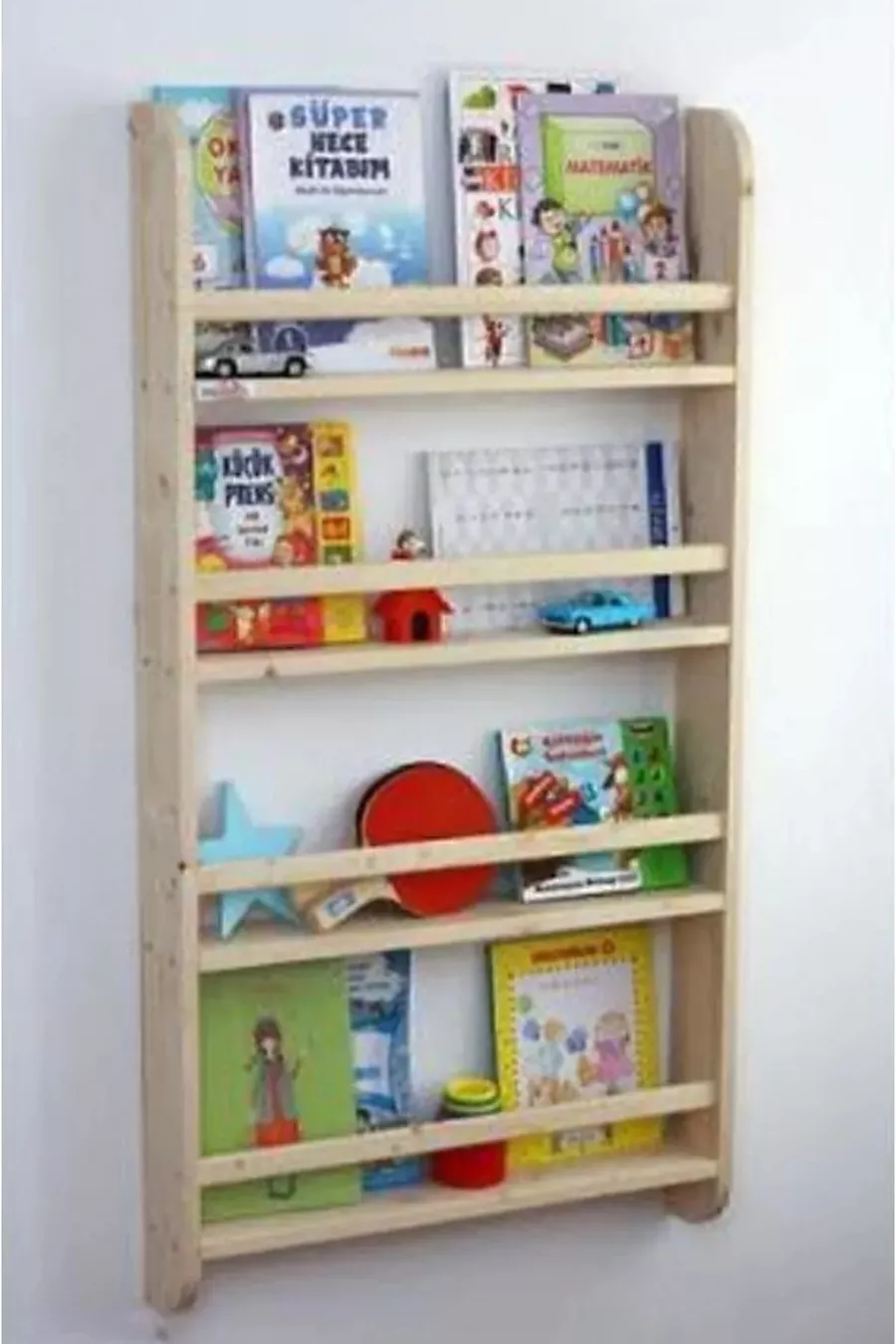 Montessori kitaplık Montessori çocuk odası kitaplığı ahşap doğal kitaplık ahşap kitaplık  x  cm
