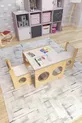 Table de jeu, d'activités et de travail Montessori pour enfants avec 2 chaises