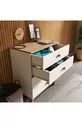 Vento 4-ladenkast met mand - Wit