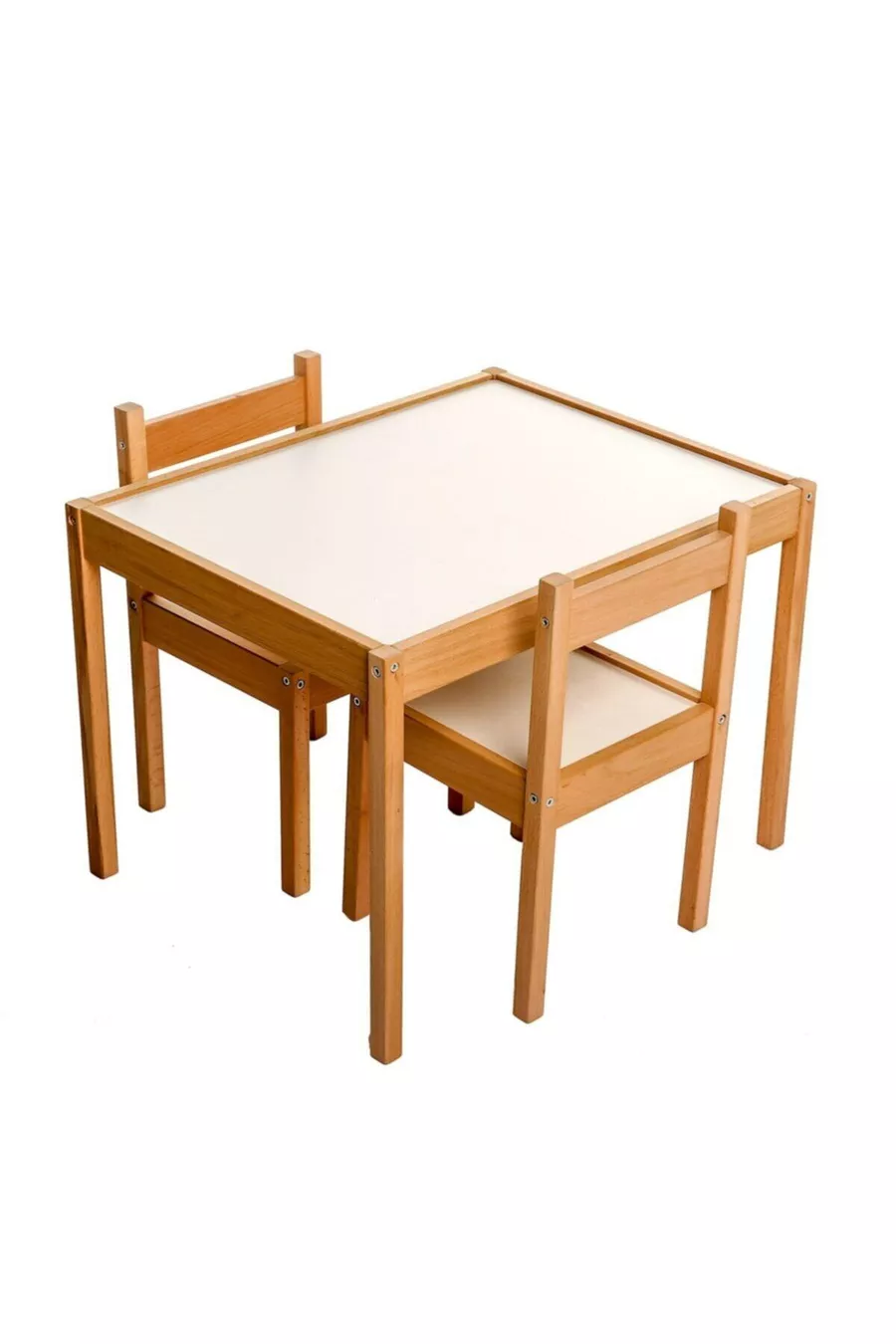 Ensemble table et chaises Montessori en bois pour bébé, marron, design éducatif et élégant