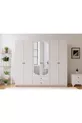 Armoire Ecem à 6 portes avec 2 tiroirs et miroir