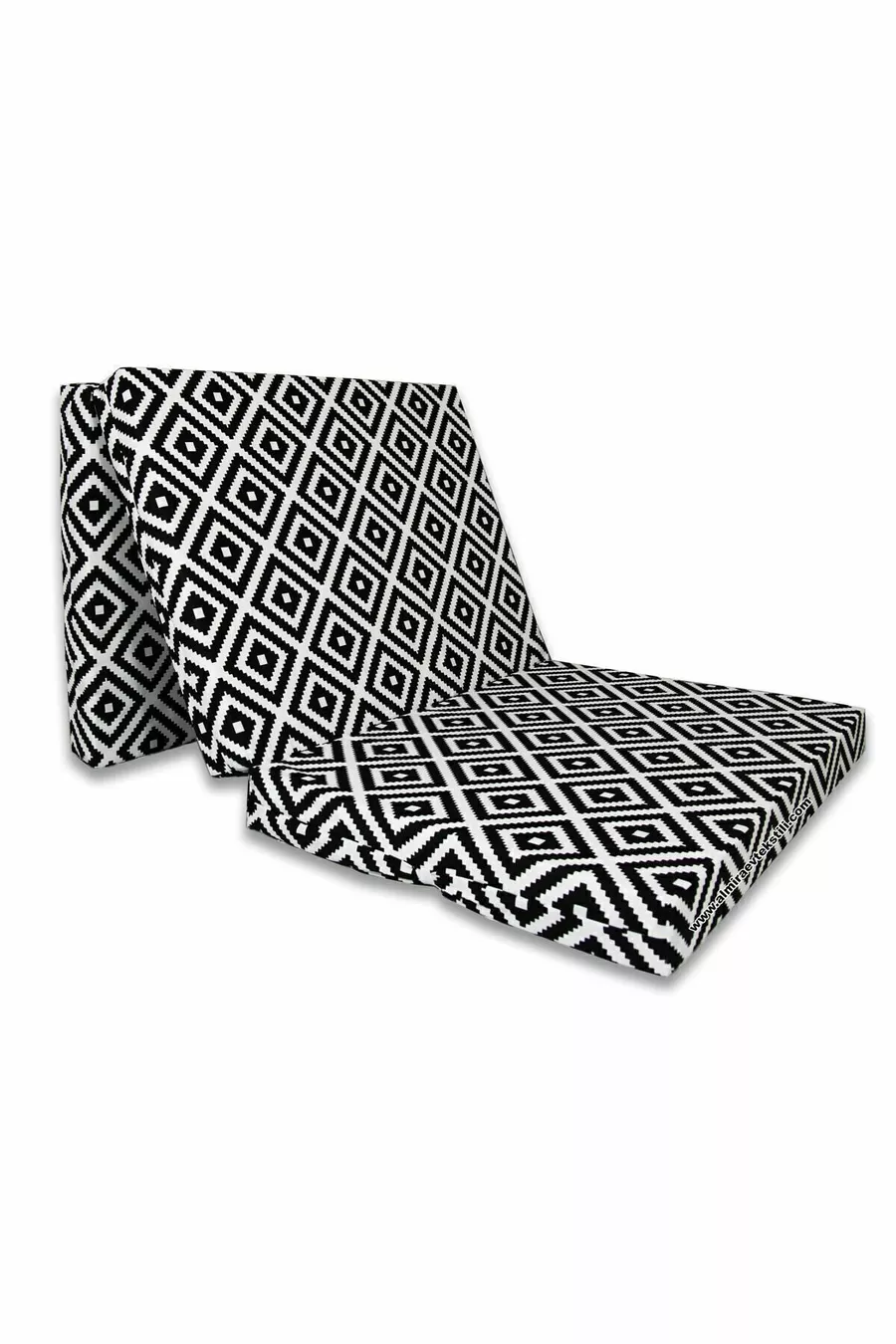 Cuscino Materasso Pieghevole in Schiuma cm Nero Piramide