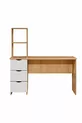 Lits superposés, Litera Ranza Armoire Bureau, Noyer clair-Blanc