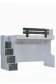 Ranza, Lit superposé Metris avec bureau et 2 matelas Comfort