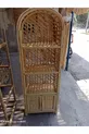 Plastic Wicker 4-Shelf 1-Door Bookcase