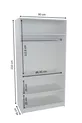 - LADİK - ARMOIRE BLANCHE À DEUX PORTES  CM