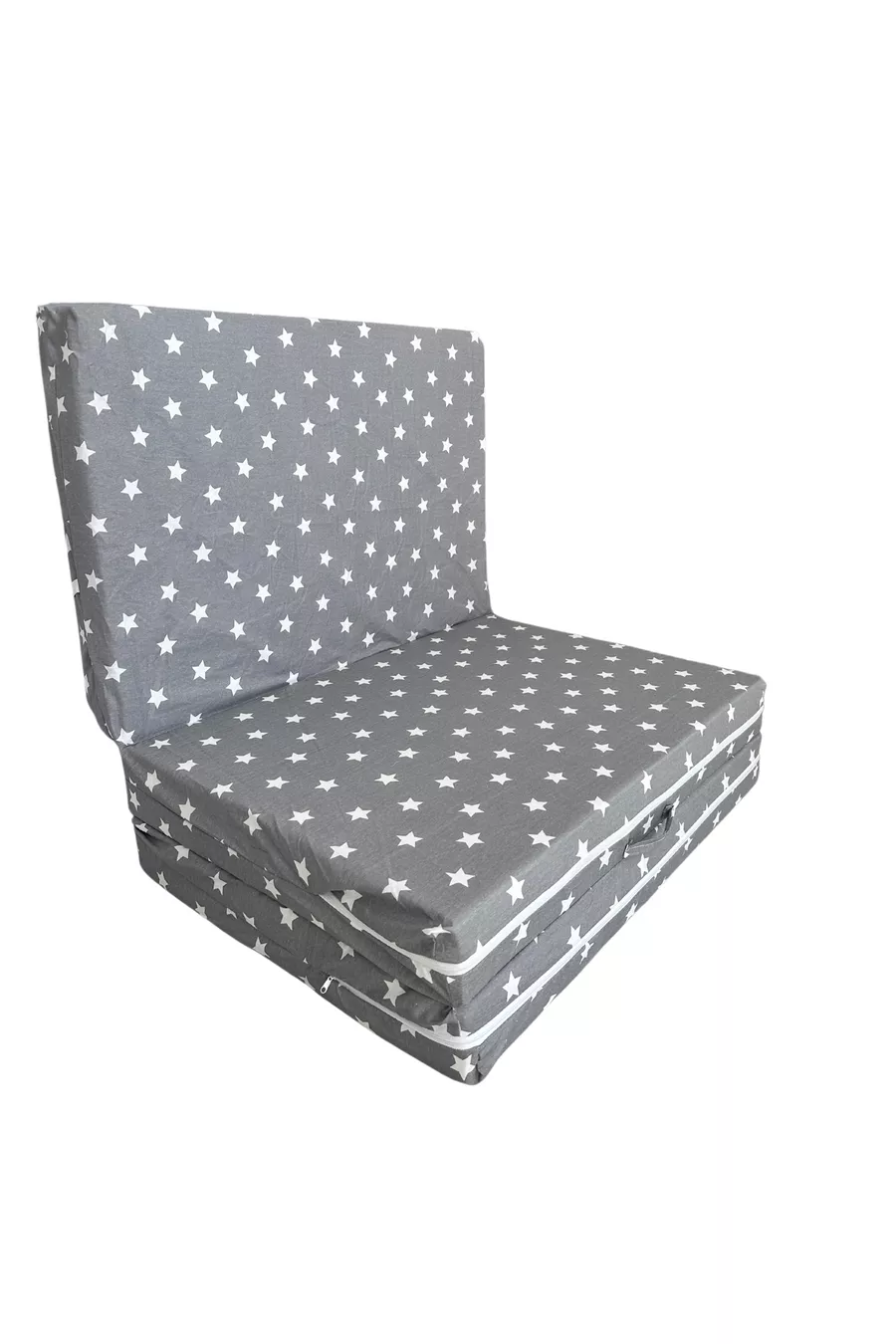 Lit pliant et matelas pliant en mousse pour une personne Cm-GRAND GRIS ÉTOILE