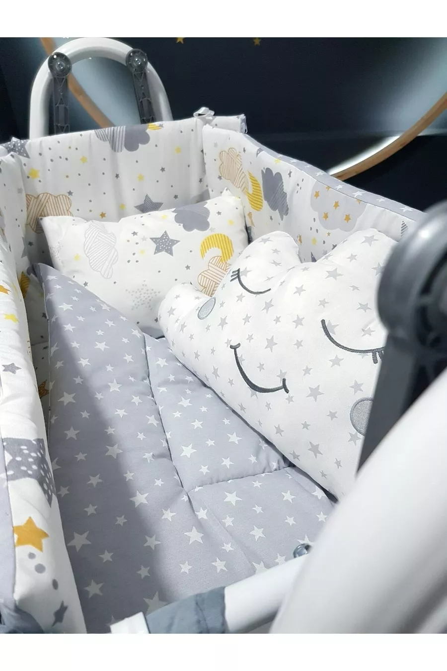 Culla Portatile Oscillante con Set per Dormire Vicino alla Mamma ** Con Cuscino Cambia Pannolino in Omaggio **