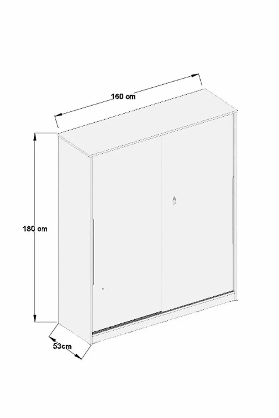 Armoire coulissante  Zambak avec plusieurs étagères, tiroirs et tringle, en pin avec caisson en pin (portes en pin)