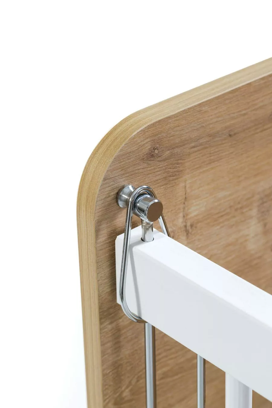 Berceau pour bébé à roulettes avec côté inclinable - Lit bébé - Lit parc - Bois - Cm