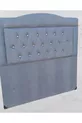 Titre DK Double Personne Tissu Anthracite en Plumetis de Poulain Rembourré Fait Main