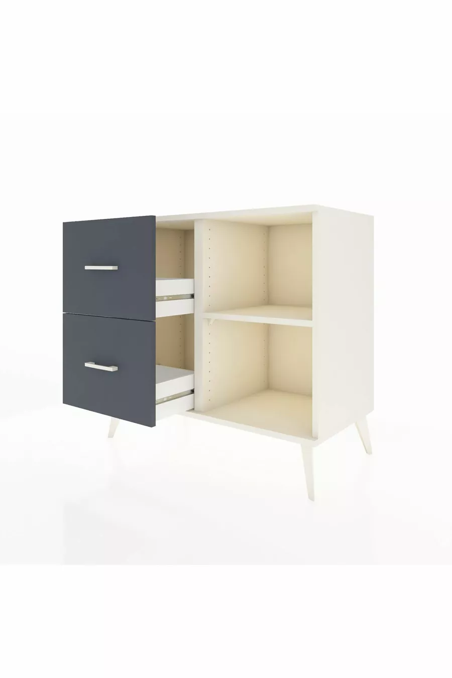 Hyperion Dressoir Enkele Plank 2 Lade Maansteen-Maansteen/Antraciet