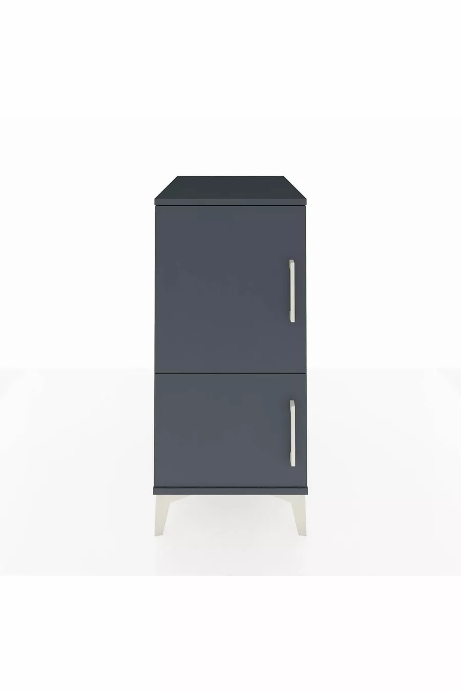 Chevet Kronos à 3 étagères et 2 portes Anthracite-Anthracite