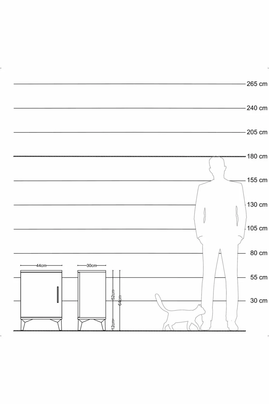 Arges Lade 2 Planken Met 1 Deur Agaat-Agaat