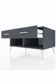 Commode Kronos 2 tiroirs Anthracite-Anthracite