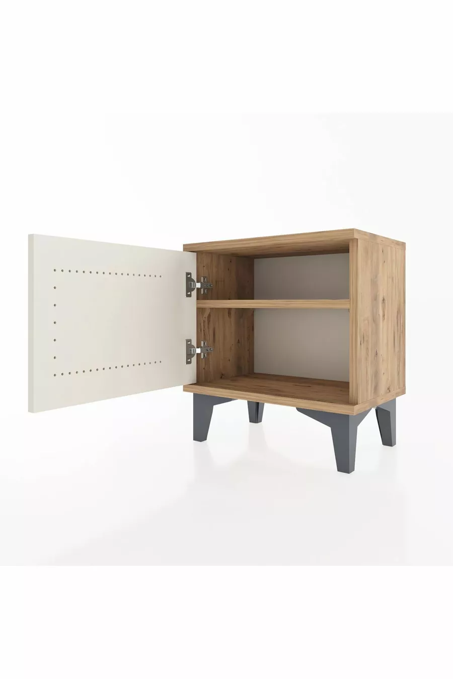 Silva Commode : Pin-Pierre d'Agate, À Une Porte, Une Étagère | Élégante et Pratique