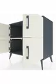 Commode Hyperion 2 étagères 4 portes Anthracite-Pierre de lave