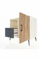 Kronos Dresser with 2 Shelves, 2 Drawers, and 1 Single Door, Moonstone-Pine/Anthracite