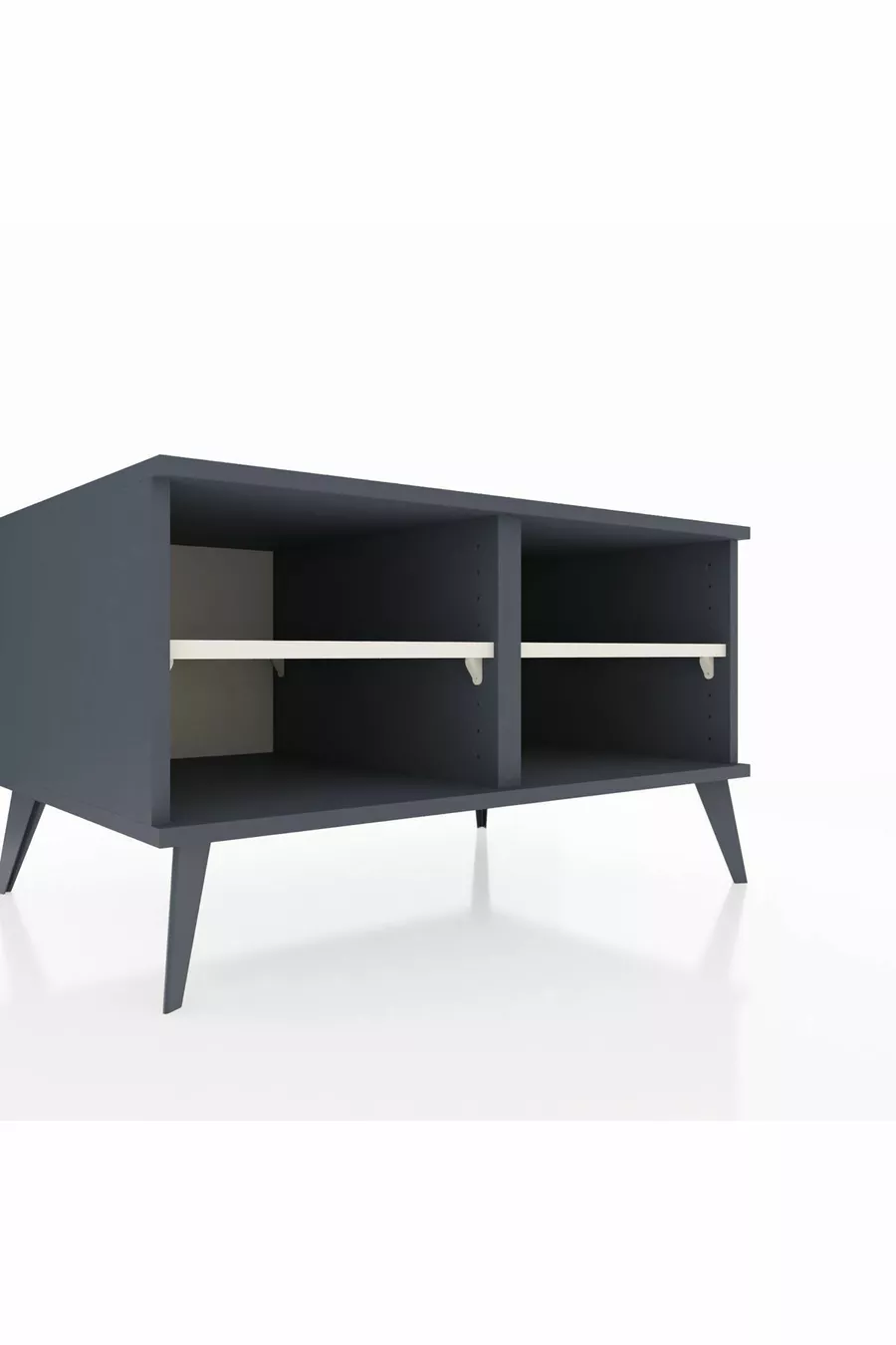 Commode Kronos 2 étagères Anthracite-Anthracite/Pierre de lune