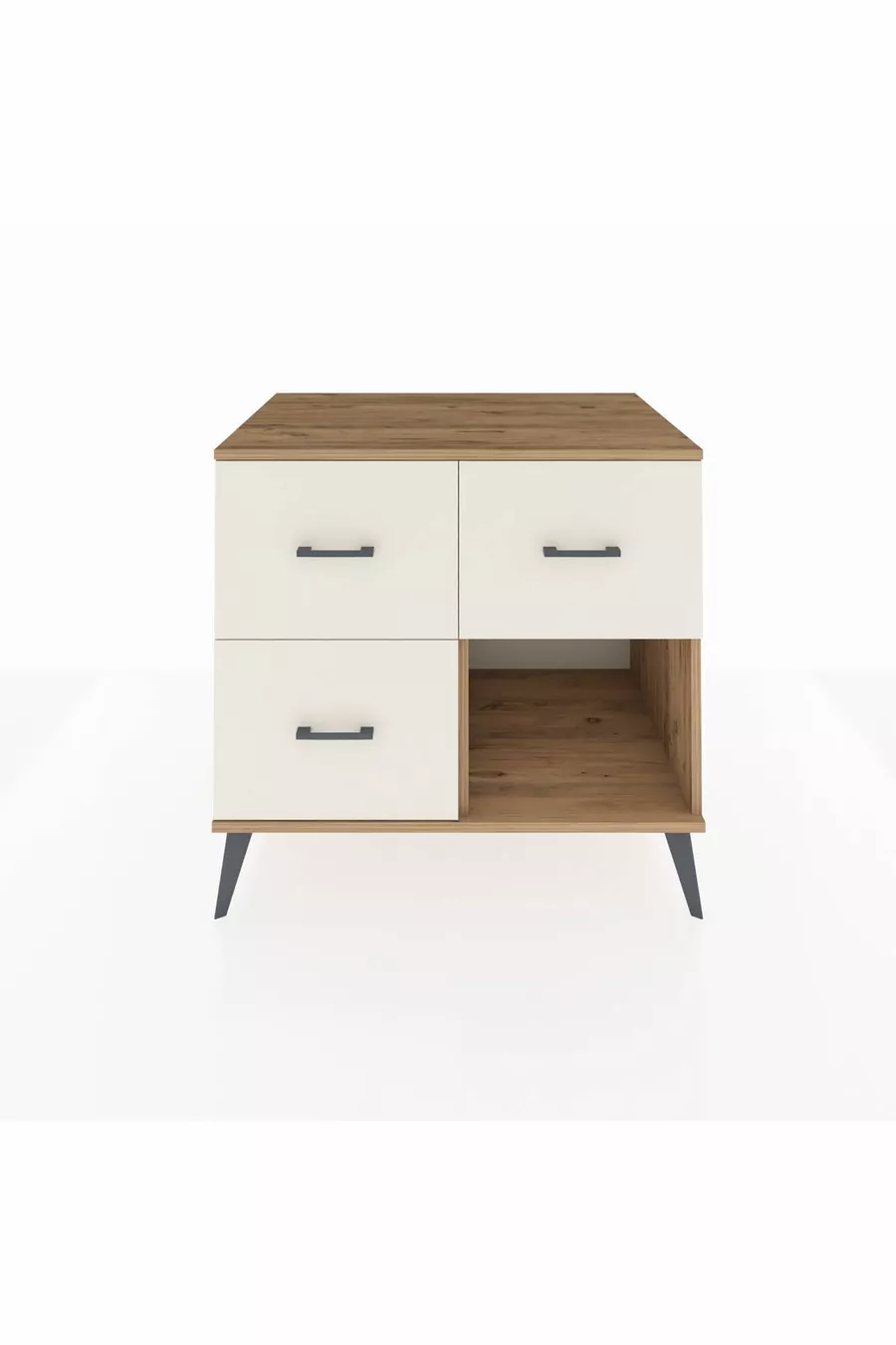 Commode Kronos à 3 tiroirs Pin-Pierre d'Agate