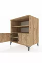 Kronos Kommode 3 Regale 2 Türen Kiefer-Kiefer
