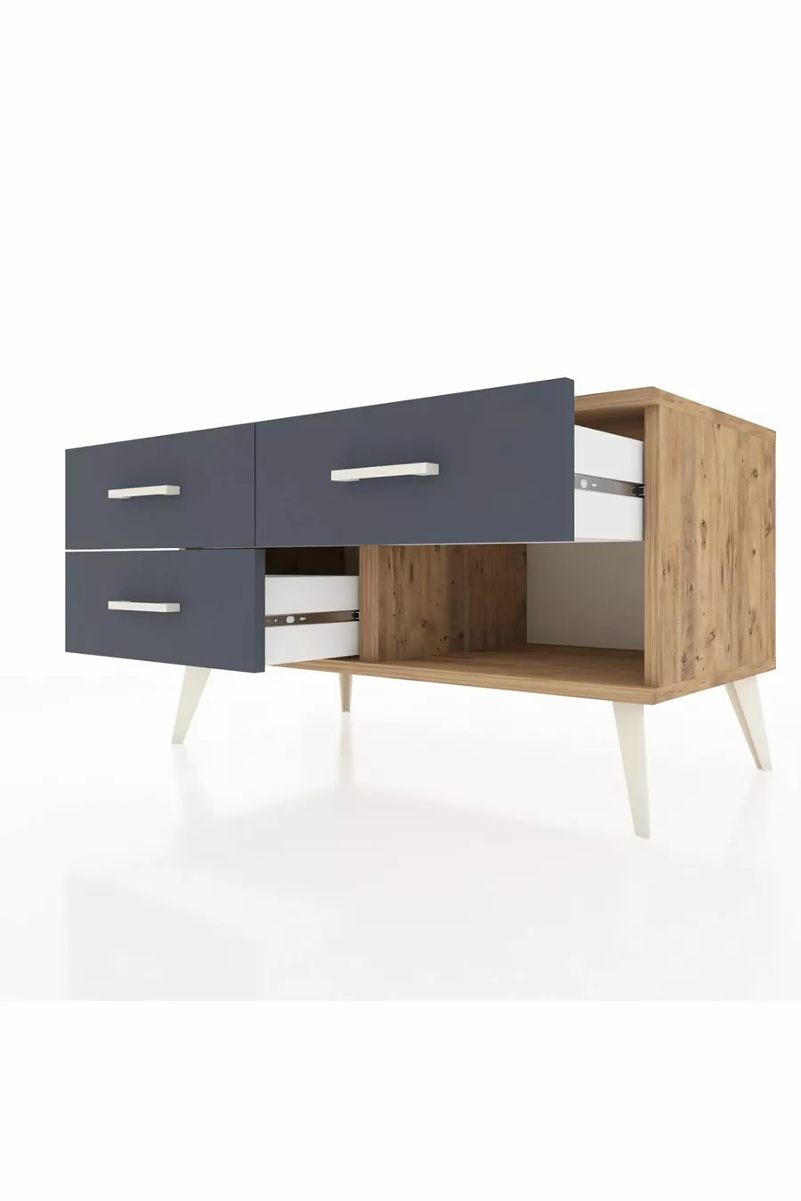Commode Hyperion 3 tiroirs Pin-Pin/Anthracite
